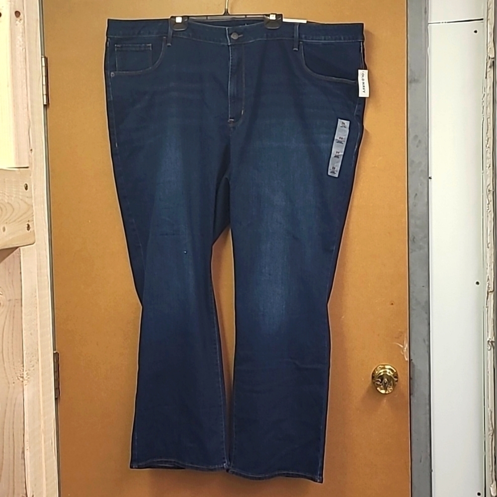 Old Navy Size 28 Dark Wash Mid Rise Kicker Bootcut Jeans